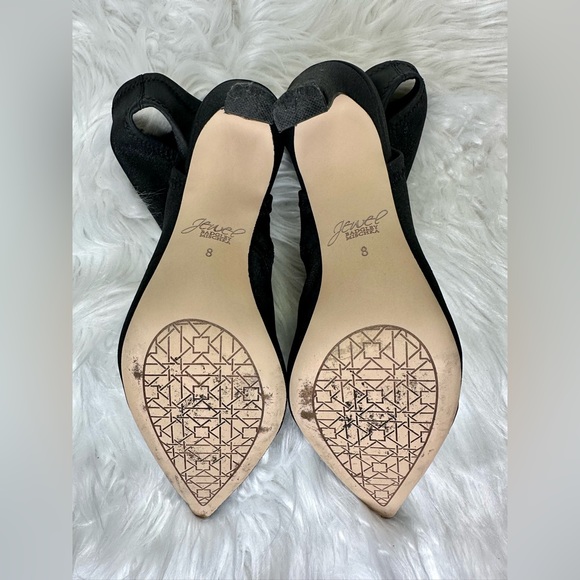 Jewel Badgley Mischka Sondra Open Heel Pointy Toe Booties.  EUC! - Picture 11 of 11